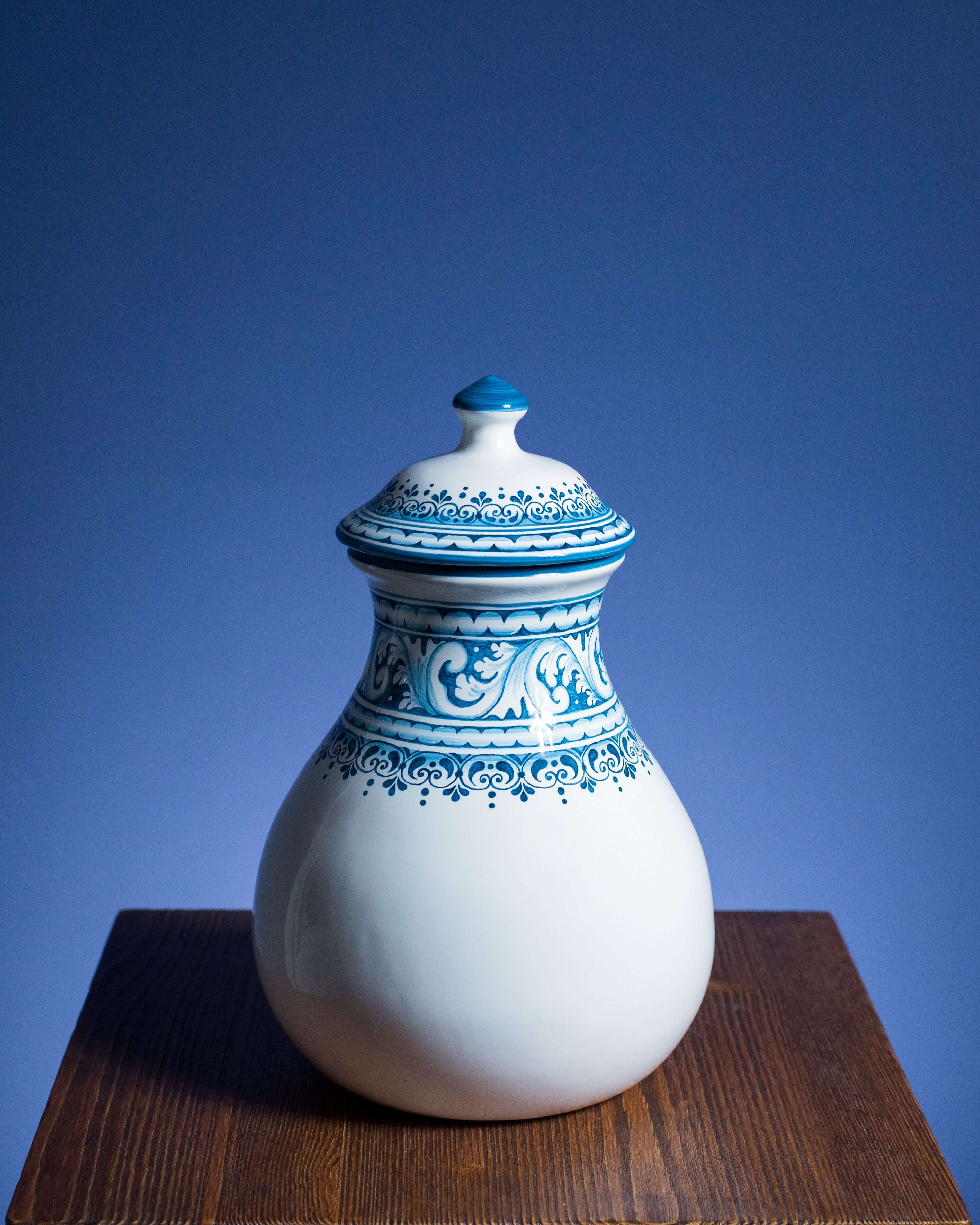 handmade container made of modern ceramic