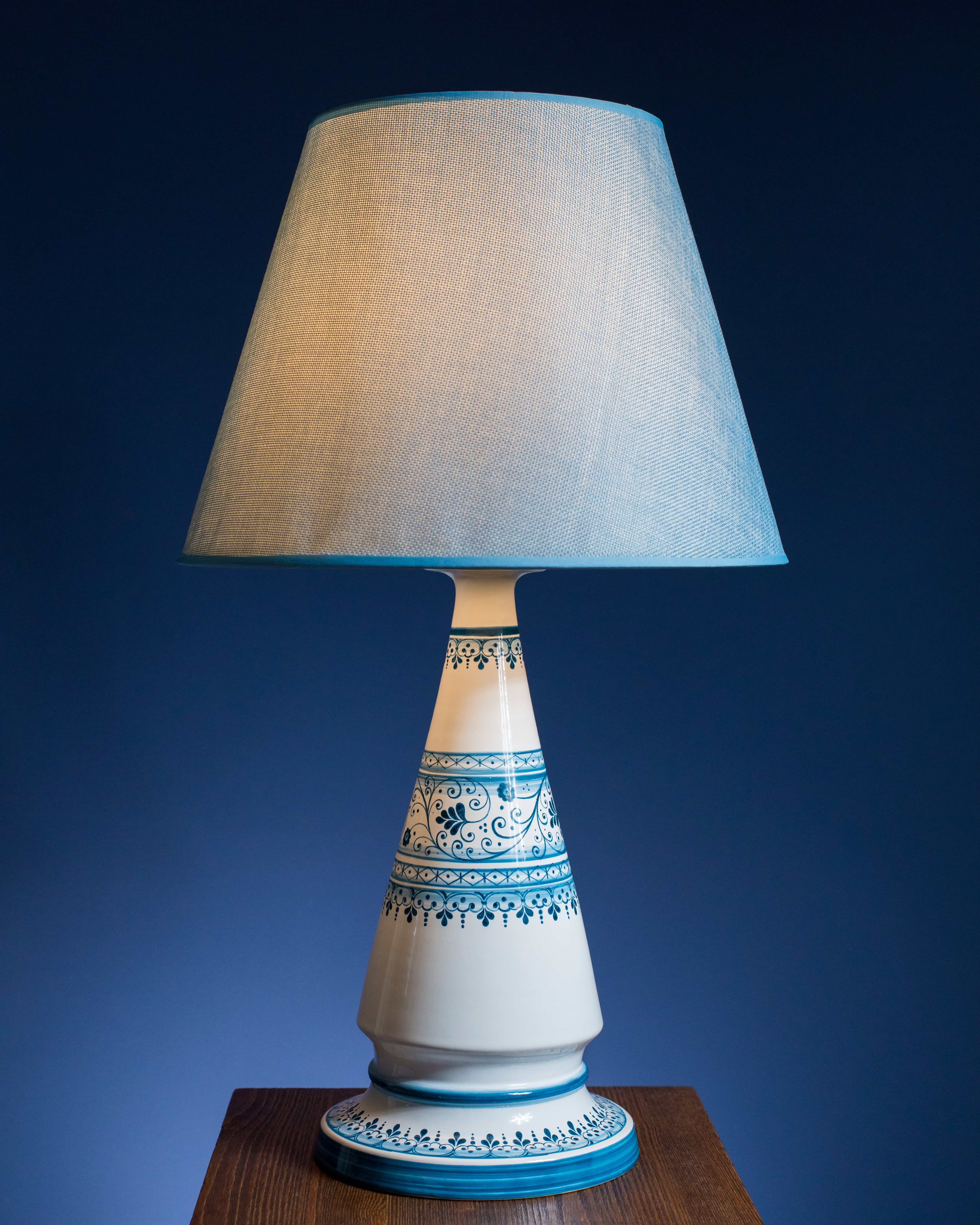 handmade lamp made of ceramic